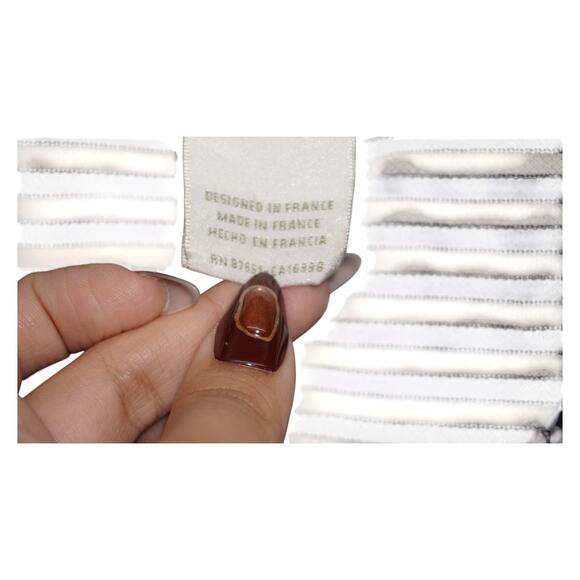 Vintage Lacoste Polo Shirt Size 8 Oversized 2XL Navy White Striped Made i France - Picture 6 of 9